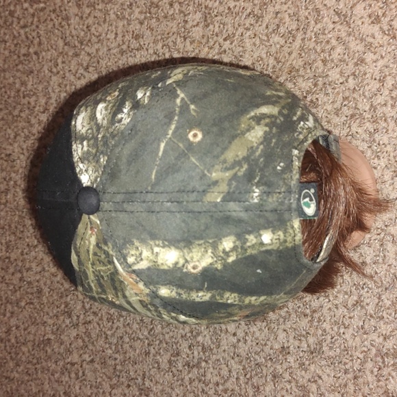 Peterbilt of Sioux Falls Mossy Oak Camo Distressed Snap-on Hat Cap - Picture 6 of 11